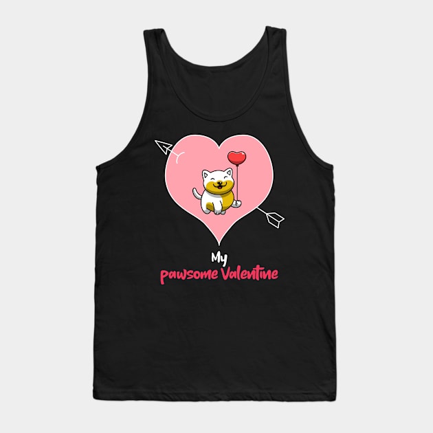 My Pawsome Doggie Valentine Tank Top by MCAL Tees